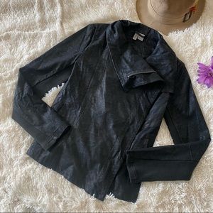 H&M Divided Faux Leather Texture  Black Jacket